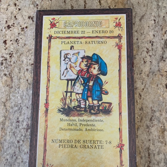 Vintage Capricorn Astrology Art en Espanol NWOT - Picture 2 of 9